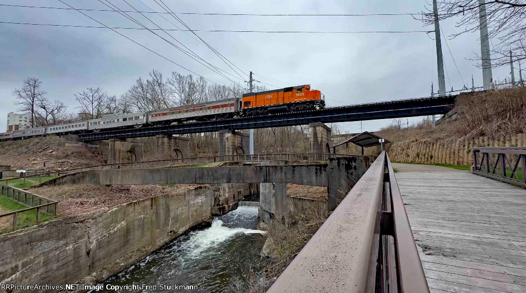 LTEX 1443 follows across the Ohio & Erie Canal.
